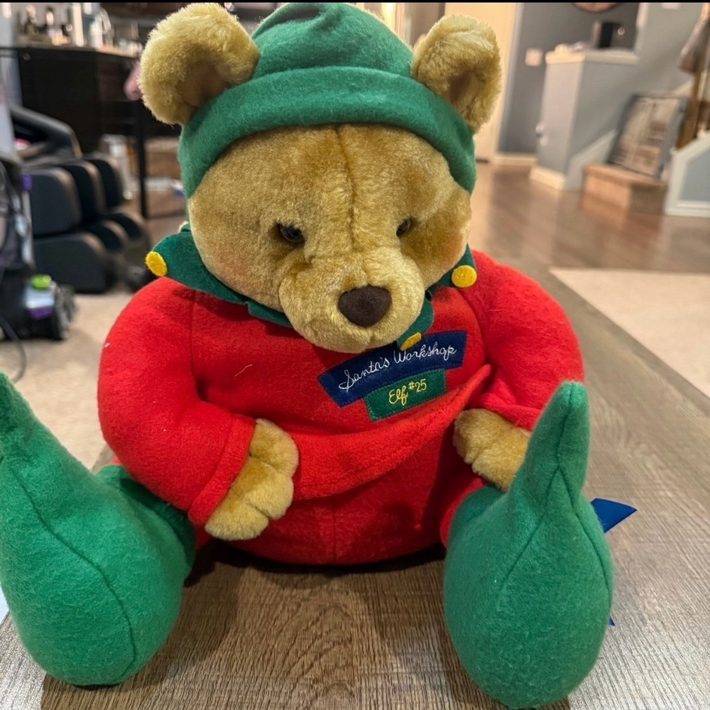 vintage Hallmark Chris the Elf Bear from the Santa's Workshop collection